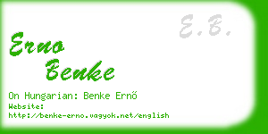 erno benke business card